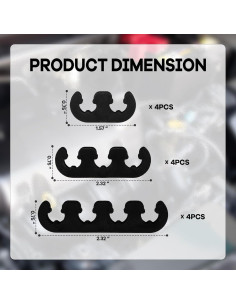 Separador de Cables de Bujía Linsdala 12PCS Negro 7-8.8mm 2