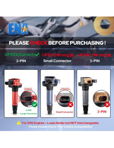 ENA Juego de 6 Bobinas de Encendido y 6 Bujías Platino V6 3.5L 3.7L 2