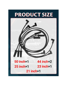 Cables de Bujía Ntoauto 9746BB 8mm 127cm 111.76cm 63.5cm 2