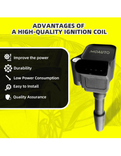 Kit de 4 Bobinas de Encendido y Bujías Iridio MOAUTO 06J905110G 2
