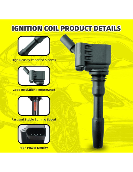 Kit de 4 Bobinas de Encendido y Bujías Iridio MOAUTO 06J905110G