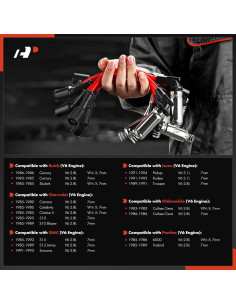 Cables de Bujía de Encendido A-Premium 7mm para Chevrolet y GMC 2