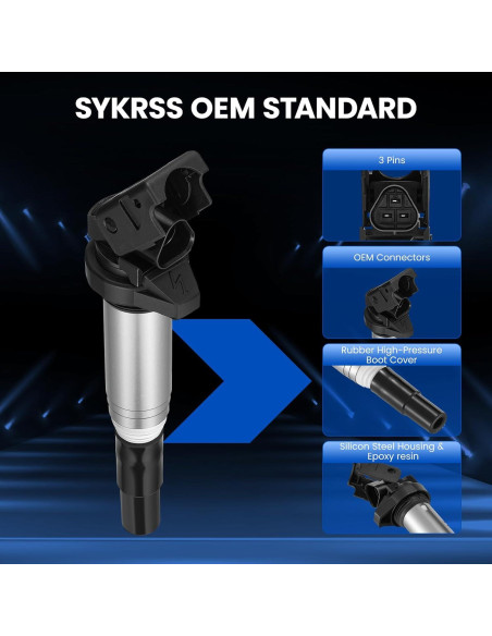 Paquete de 6 Bobinas de Encendido SYKRSS UF571 para BMW