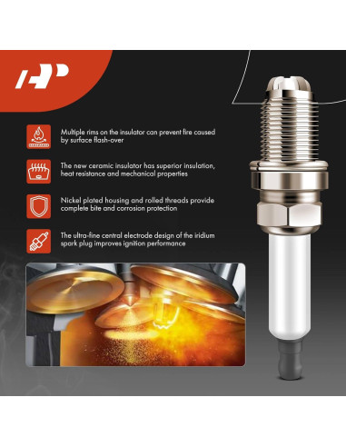 Juego de 8 Bobinas de Encendido y Bujías Iridio A-Premium