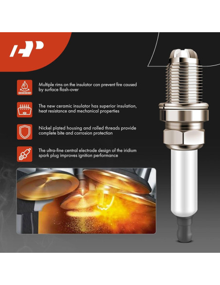 Juego de 8 Bobinas de Encendido y Bujías Iridio A-Premium