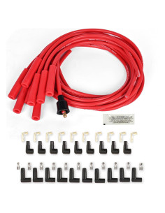 Juego de Cables de Bujía Universal 8.5mm YUANCHINB HEI Rojas