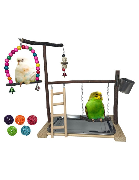 Parque de Aves Kathson para Loros y Periquitos con Juguetes