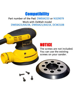 Pad de Lijado de Metal 12.7 cm H2solution para DeWalt 2