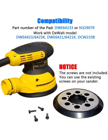 Pad de Lijado de Metal 12.7 cm H2solution para DeWalt