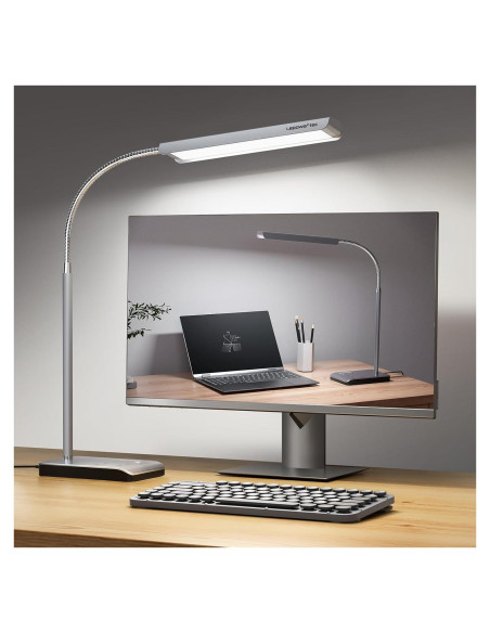 Lámpara de Escritorio LED LEPOWER-TEC 12W Plata, 60 Modos