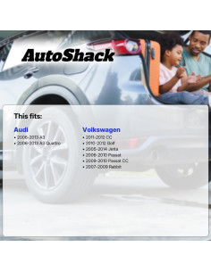 Amortiguadores Traseros y Estribos Completos AutoShack para VW Jetta 2005-2014, Audi A3 2006-2013 2