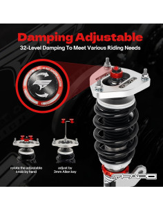 Coilovers Ajustables FAPO PF004830-K1 para VW MQB 4PCS 2