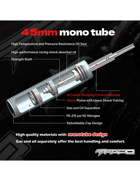 Coilovers Ajustables FAPO PF004830-K1 para VW MQB 4PCS