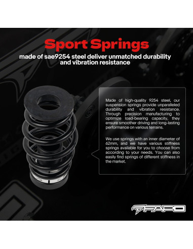 Coilovers Ajustables FAPO PF004830-K1 para VW MQB 4PCS