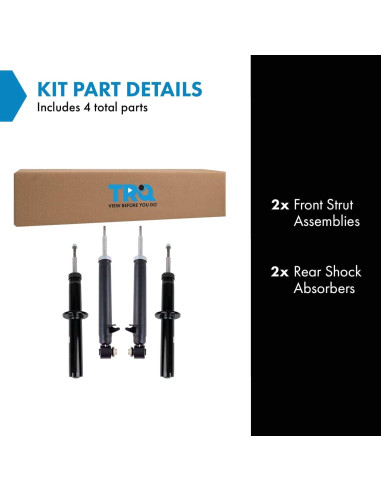 Kit Amortiguadores y Estribos TRQ BMW X5 2007-2013 X6 2008-2014