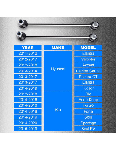 Enlace de Barra Estabilizadora Frontal Yeoflagtrade K750523 - Hyundai/Kia