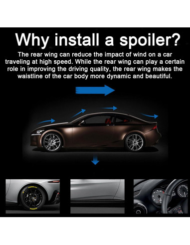 Spoiler Trasero Peugeot 307 2004-2007 LGPBHSH Negro Brillante