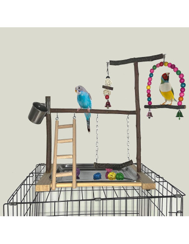 Parque de Aves Kathson para Loros y Periquitos con Juguetes