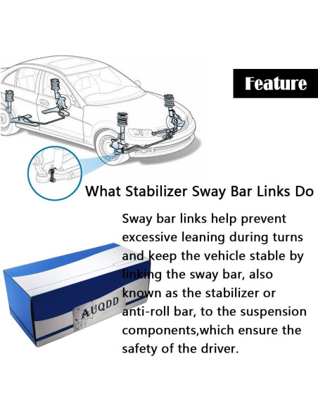 Enlace Estabilizador de Barra de Sway AUQDD K750263 2 Piezas