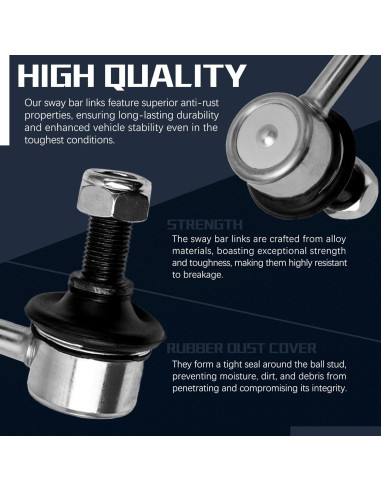 Enlaces de Barra Estabilizadora Delantera VINMS K750123 para Lexus y Toyota