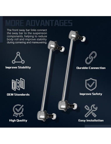 Enlaces de Barra Estabilizadora Delantera VINMS K750123 para Lexus y Toyota