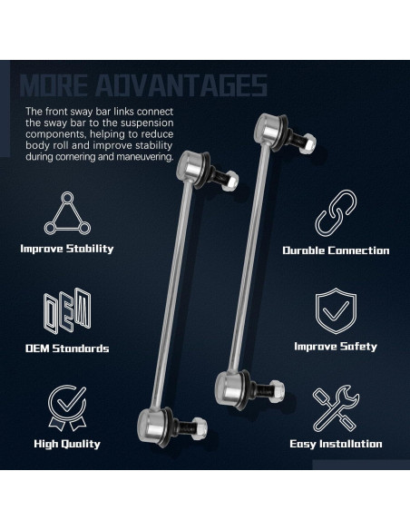 Enlaces de Barra Estabilizadora Delantera VINMS K750123 para Lexus y Toyota