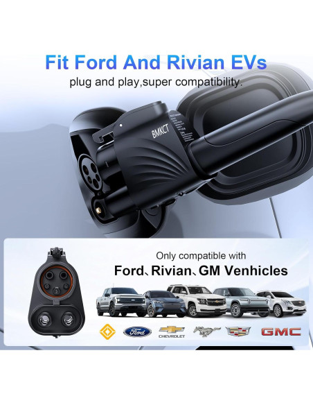 Adaptador NACS a CCS1 BMKCT 250kW para Supercargadores Tesla