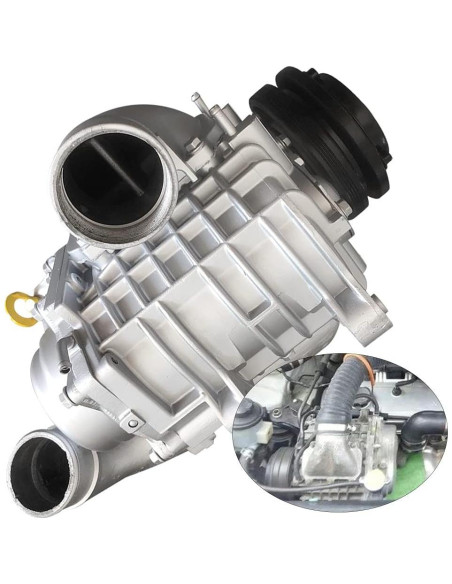 Supercargador Universal DRRSBRP SC14 3.0L Aluminio Plateado