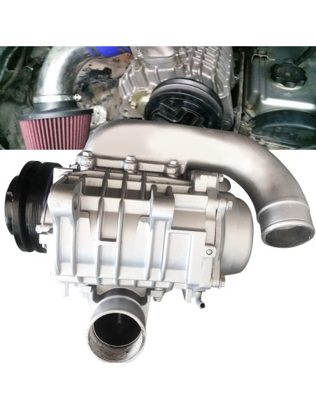 Supercargador Universal DRRSBRP SC14 3.0L Aluminio Plateado