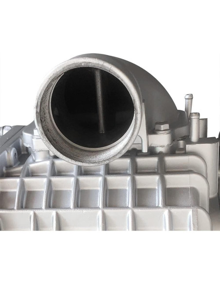 Supercargador Universal DRRSBRP SC14 3.0L Aluminio Plateado