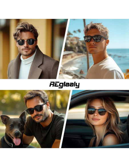 Gafas de sol polarizadas Reglaaly 2140/3016 UV para unisex Gafas de sol polarizadas Reglaaly 2140/3016 UV para unisex