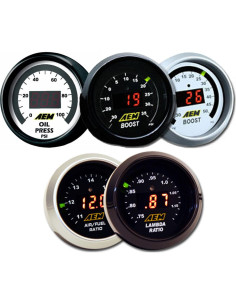 Conjunto de Manómetros AEM X-Series 3 en 1 - Wideband AFR, Presión de Aceite y Turbo Boost 2
