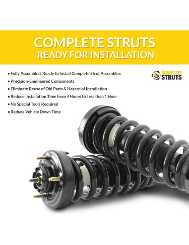 Ensambles de Estribos Completos Complete Struts para Audi A5 Quattro 2008-2017 - Juego de 2