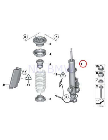 Amortiguador Trasero Derecho Original BMW 528i 2011-2016