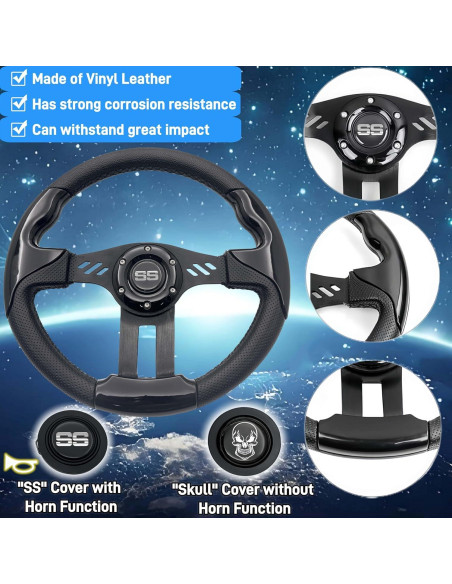 Volante de Carrito de Golf WUKO HUNT 12.5" Ajuste Universal