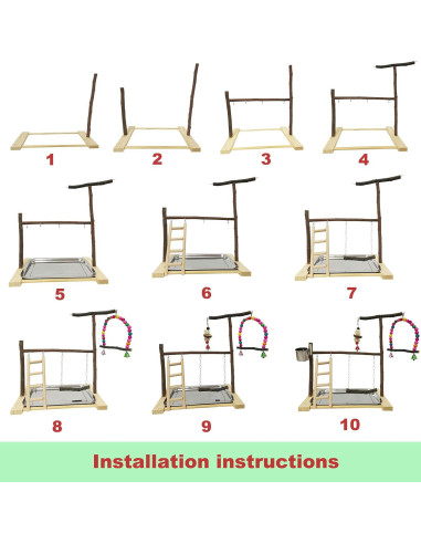 Parque de Aves Kathson para Loros y Periquitos con Juguetes