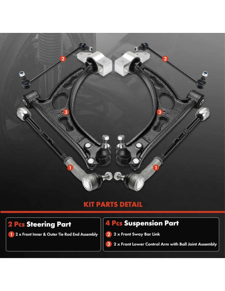 Conjunto A-Premium 6 Piezas Suspensión Volkswagen Audi