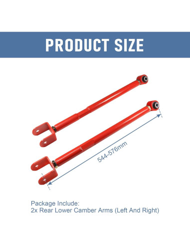 Brazo de Control de Camber Inferior JDMSPEED Rojo BMW E36 E46 Z4 X3