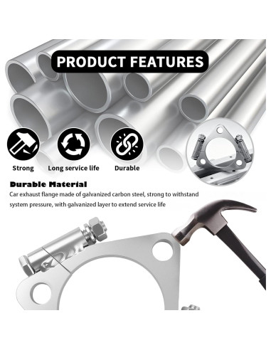 Brida de Escape Dividida YGDMD 6.35 cm Acero Galvanizado