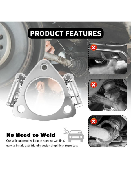 Brida de Escape Dividida YGDMD 6.35 cm Acero Galvanizado