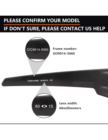 Lentes de Reemplazo Polarizados Alphax para Oakley Gascan