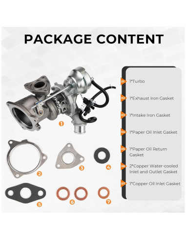 Kit de Reparación Turbo KP39 QBselecar para Motor 1.6L Ford
