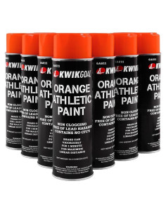 Pintura Atlética Kwik Goal Naranja 12 Latas 510 ml