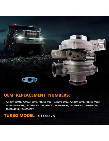 Turbocompresor TOPAZ GT3782VA para Ford F250 F350 6.0L Diesel