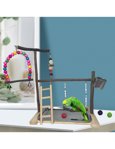 Parque de Aves Kathson para Loros y Periquitos con Juguetes