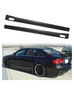 Faldones Laterales MODILOVER para Audi A4 2009-2012 PU Negro