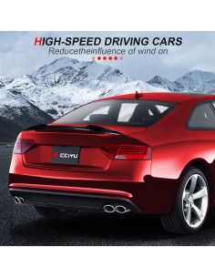 Alerón Trasero para Audi A5 Coupe 2010-2016 Cciyu Negro 2