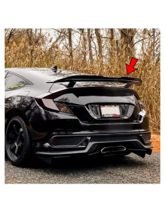SpoilerKing Gurney Flap Spoiler Negro para Honda Civic Si 2016-2021