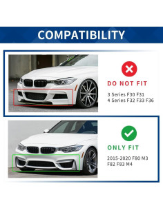 Labio Frontal BMW M3 M4 2015-2020 XPHAZZ ABS Negro Brillante 2