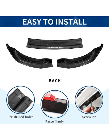 Labio Frontal BMW M3 M4 2015-2020 XPHAZZ ABS Negro Brillante